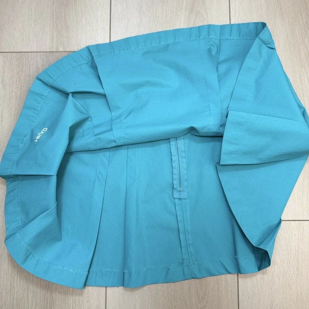 Vintage HEAD Tennis Skirt Women Size 26 Teal Pleated Belt Athletic Skort‎ 90s
